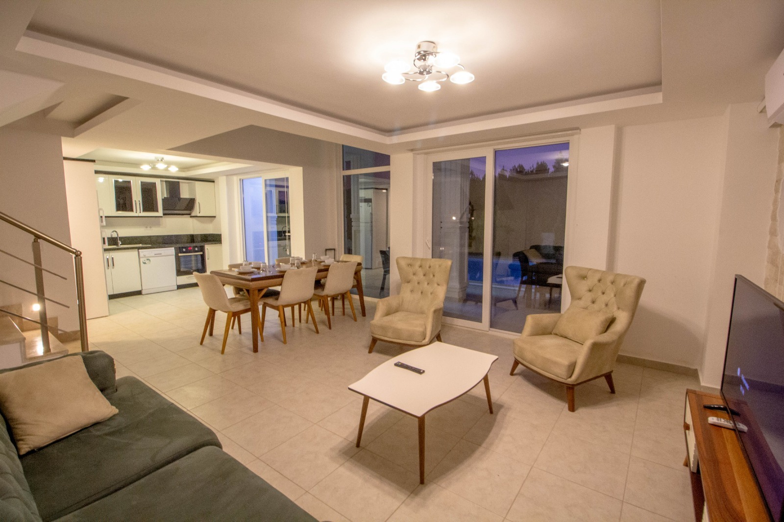 Contemporary 4 bedroom villa for sale in Ovacik key ready with private ...